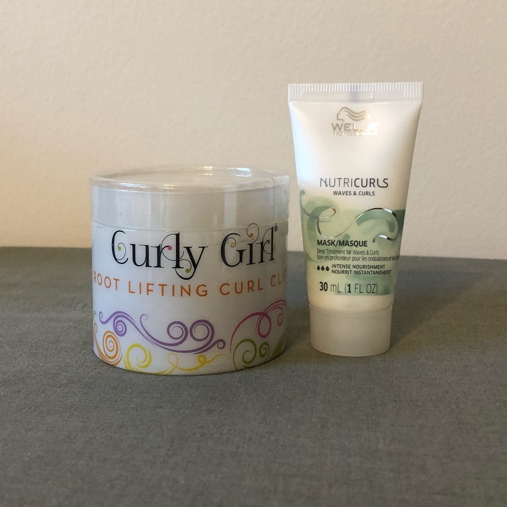 Curly Girl clips and Wella hair mask